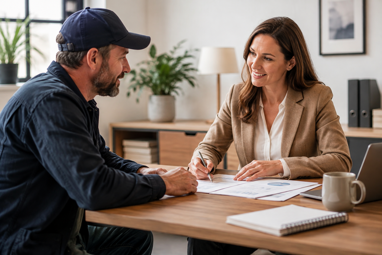 NCB tax strategist reviewing a plan with a small business owner